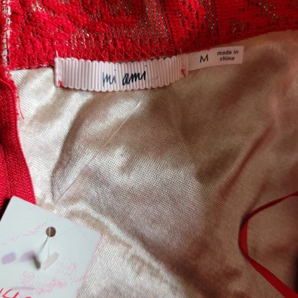 Francesca's Red Strapless Wide-Leg Jumpsuit NWT Women's Size Medium - Picture 11 of 15